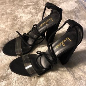 Lulu’s lace-up heeled sandals